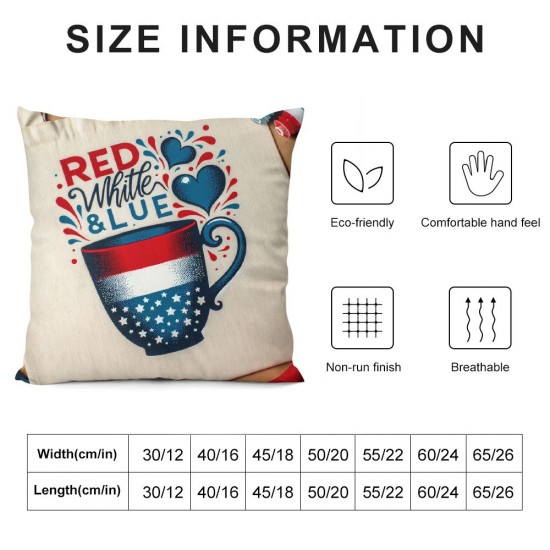 of July Pillow Covers Throw Pillow Covers Pillowcase Decorations for Sofa Couch