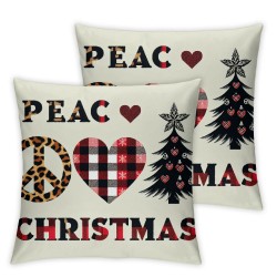  Christmas Pillow Covers Colorful Throw Pillow Covers Christmas Winter Pillowcase Home Decor Living Room House Decorative Cushion Case for Sofa Couch