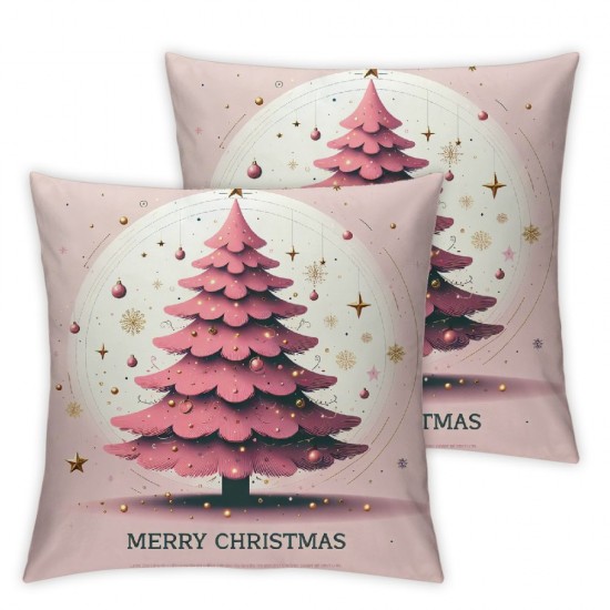  Christmas Pillow Covers Christmas Tree Throw Pillow Covers Pillowcase Home Decor Living Room Decorative Cushion Case for Sofa