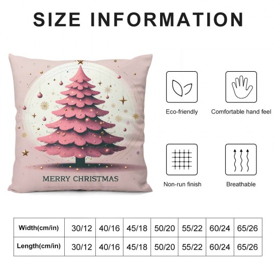  Christmas Pillow Covers Christmas Tree Throw Pillow Covers Pillowcase Home Decor Living Room Decorative Cushion Case for Sofa