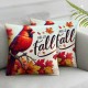  Fall Pillow Covers  Cardinal Bird Throw Pillowcase Thanksgiving Holiday Home Decor Sofa Bedroom Cushion Case Outdoor Indoor Decorations