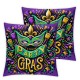  Mardi Gras Pillow Covers Throw Pillow Covers Masquerade Mask Living Room Decorative Pillowcase Cushion Case for Sofa Couch