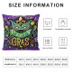  Mardi Gras Pillow Covers Throw Pillow Covers Masquerade Mask Living Room Decorative Pillowcase Cushion Case for Sofa Couch