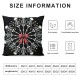  Christmas Pillow Covers Dancing Skeleton Black Throw Pillow Covers Pillowcase Home Decor Living Room Decorative Cushion Case for Sofa