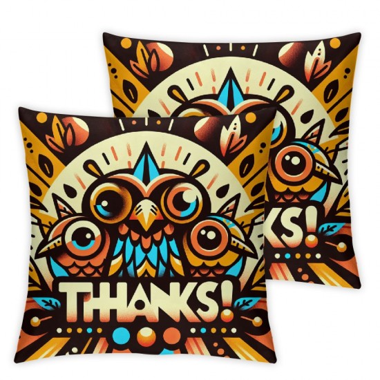  Thanksgiving Pillow Covers Be Thankful Turkey Pilgrim Hat Throw Pillows Thanksgiving Day Fall Autumn Pillowcase for Sofa Couch Holiday Home Decor