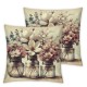 Ulloord Spring Mangnolia Green Throw Pillow Covers,  Vases Cushion Case Decoration for Sofa Couch