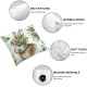 Ulloord Floral Garland Throw Pillow Cover, Spring Rabbit Holiday Cushion Case Decoration for Sofa Couch