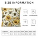 Ulloord Bee Sunflower Throw Pillow Covers, Spring Summer Stripes Cushion Case for Sofa Couch