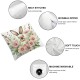 Ulloord Throw Pillow Cover, Rabbit Spring Flower Cushion Case Decoration for Sofa Couch