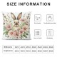 Ulloord Throw Pillow Cover, Rabbit Spring Flower Cushion Case Decoration for Sofa Couch