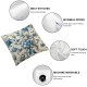 Ulloord  Chinoiserie Flowers Trees Blue Throw Pillow Cover,  Floral Cushion Case Outdoor Decoration for Sofa Couch Farmhouse