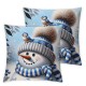 Ulloord Winter Snowman Christmas Throw Pillow Covers, Xmas Tree Winter Holiday Cushion Case Decoration for Sofa Couch