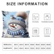 Ulloord Winter Snowman Christmas Throw Pillow Covers, Xmas Tree Winter Holiday Cushion Case Decoration for Sofa Couch