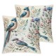 Ulloord  Spring Saying Flowers Butterfly Throw Pillow Covers,  Home Sweet Home Blue Cushion Case for Sofa Couch