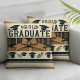 Ulloord  Stripes Throw Pillow Covers,Proud Graduate You Did It Cushion Case for Sofa Couch