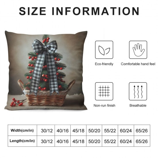 Ulloord Christmas Snowman Gloves Throw Pillow Covers, Winter Holiday Stripes Cushion Case Decoration for Sofa Couch