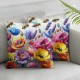 Ulloord Spring Flowers Bee Throw Pillow Cover, Spring Cushion Case for Sofa Couch