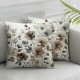 Ulloord Poppy Flowers Throw Pillow Cover, Spring Summer Cushion Case Outdoor Decoration for Sofa