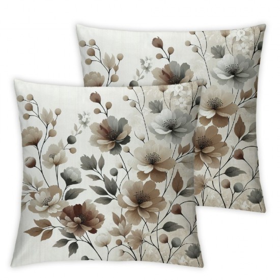 Ulloord Poppy Flowers Throw Pillow Cover, Spring Summer Cushion Case Outdoor Decoration for Sofa