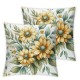 Ulloord  Home Sweet Home Spring Summer Flowers Yellow Throw Pillow Covers,  Cushion Case for Sofa Couch