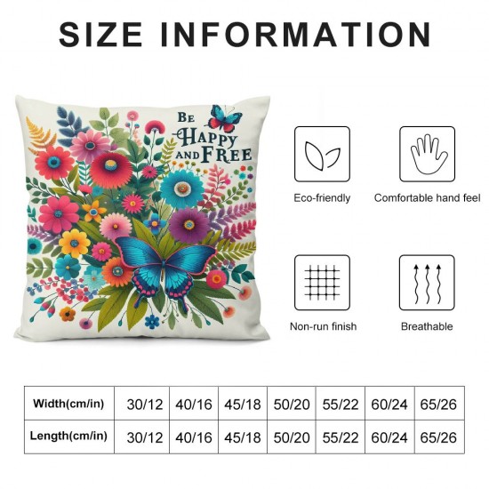 Ulloord Spring Pillow Covers Fresh Flower Market Spring Decorations Throw Farmhouse Pillowcase Linen Cushion Case for Spring Home Décor