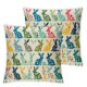 Ulloord  Bunny Easter Polka Dot Throw Pillow Cover, Colorful Rabbit Cushion Case Decoration for Sofa Couch