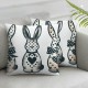 Ulloord Love Heart Throw Pillow Cover, Bow Rabbit Cushion Case Decoration for Sofa Couch