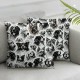 Ulloord  Ink and Wash Dog Bule Throw Pillow Cover, Cushion Case Outdoor Decoration for Sofa Couch Farmhouse