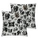 Ulloord  Ink and Wash Dog Bule Throw Pillow Cover, Cushion Case Outdoor Decoration for Sofa Couch Farmhouse