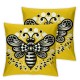 Ulloord Bee Kind Throw Pillow Covers, and Bee Summer Cushion Case Decoration for Sofa Couch