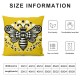 Ulloord Bee Kind Throw Pillow Covers, and Bee Summer Cushion Case Decoration for Sofa Couch