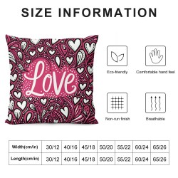 Ulloord  Valentine's Day Love Pink Throw Pillow Cover,  Anniversary Wedding Cushion Case Decoration for Sofa Couch