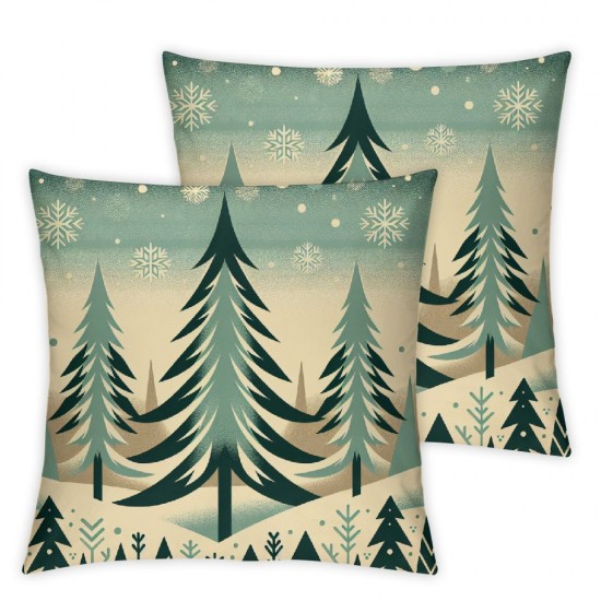 Ulloord Christmas Trees Throw Pillow Covers,Winter Holiday Cushion Case Decoration for Sofa Couch