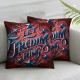 Ulloord  Saying Throw Pillow Covers , Independence Memorial Day Home of The Free Cushion Case for Sofa Couch