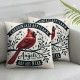 Ulloord Cardinalis Appear When are Near Throw Pillow Covers,Northern Cardinal Daily Life in Memory Commemorate Cushion Case for Sofa Couch