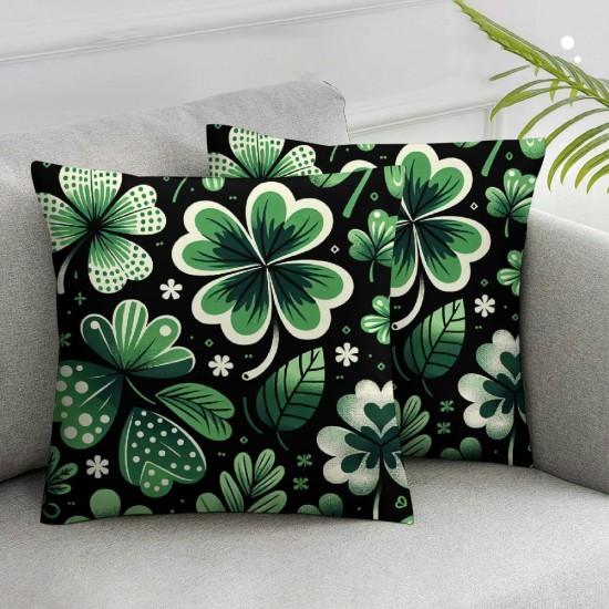 Ulloord ST Patricks Day Blessed Throw Pillow Covers, Stripes Decoration for Sofa Couch