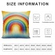 Ulloord AVOIN Happy St Patricks Day Saying Throw Pillow Cover, Watercolor Rainbow Lucky Clover Cushion Case for Sofa Couch