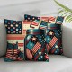 Ulloord Stripes Throw Pillow Covers, USA Flag Vases Decorations for Sofa Couch