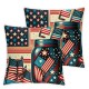 Ulloord Stripes Throw Pillow Covers, USA Flag Vases Decorations for Sofa Couch