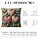 Ulloord Valentine's Day Stripes Pink Throw Pillow Cover, Eucalyptus Leaves Cushion Case Decoration for Sofa Couch