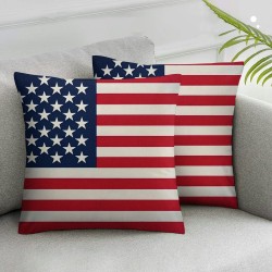 Ulloord Throw Pillow Covers, USA Flag Decorations for Sofa Couch