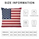 Ulloord Throw Pillow Covers, USA Flag Decorations for Sofa Couch