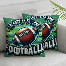 Ulloord  Ready for Some Football Throw Pillow Cover,  American Football Game Cushion Case Decoration for Sofa Couch