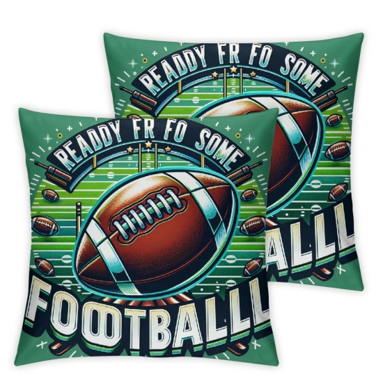 Ulloord  Ready for Some Football Throw Pillow Cover,  American Football Game Cushion Case Decoration for Sofa Couch