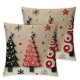 Ulloord Merry Christmas Snowman Throw Pillow Covers, Xmas Tree Winter Holiday Cushion Case Decoration for Sofa Couch