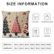 Ulloord Merry Christmas Snowman Throw Pillow Covers, Xmas Tree Winter Holiday Cushion Case Decoration for Sofa Couch