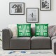 Ulloord ST Patricks Day Stripes Throw Pillow Covers, Green Shamrocks Decoration for Sofa Couch