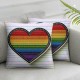 Ulloord Progress Pride Rainbow Stripes Throw Pillow Covers, p.s. LGBTQ Community Transgender Bisexual Cushion Case for Sofa Couch