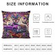 Ulloord Mardi Gras Truck Bead Throw Pillow Covers, Holiday Cushion Case Decoration for Sofa Couch