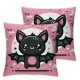 Ulloord Halloween It's Season Cute Ghost Throw Pillow Covers, Pumpkin Polka Dot Cushion Case for Sofa Couch